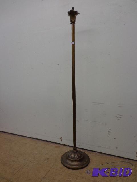lot 10 image: Brass Light Lamp   51&quot tall  10&quotdia...
