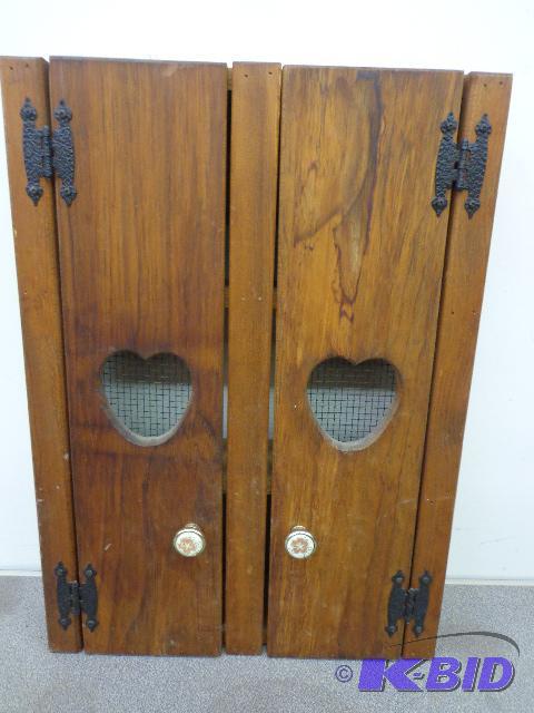 lot 109 image: Wooden Shadow Box with 2 Doors   18 x 24x 5 ...