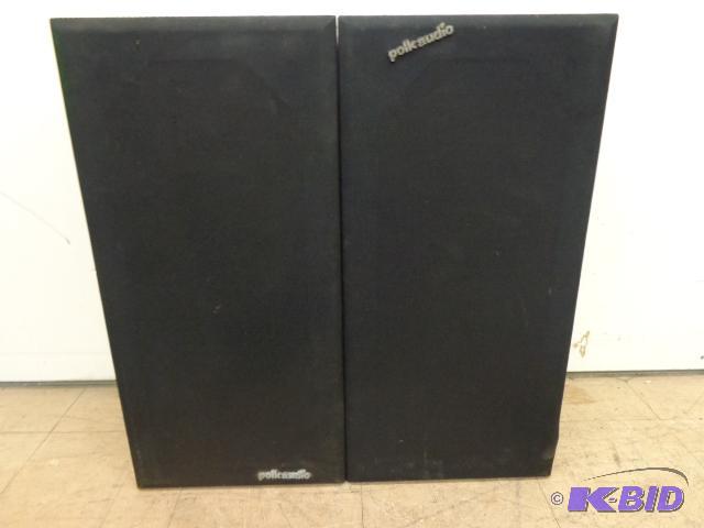 lot 110 image: Polk Audio Speakers (2)&nbsp   11 x 22 x 9 ...