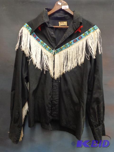 lot 136 image: Western Style Beaded Shirt&nbsp   Size M ...