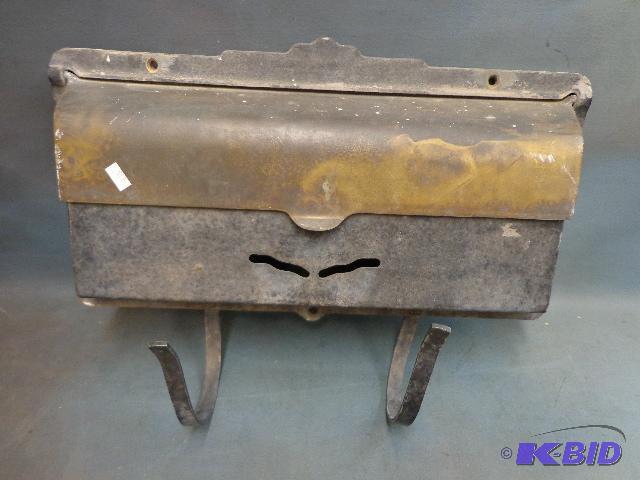 lot 155 image: Vintage Mail Box with Brass Top   9 x 15 ...