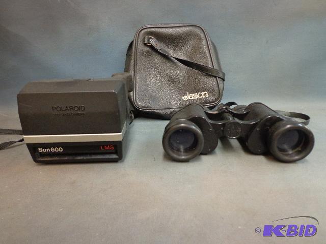 lot 158 image: Western Field Binoculars and Polaroid Camera ...