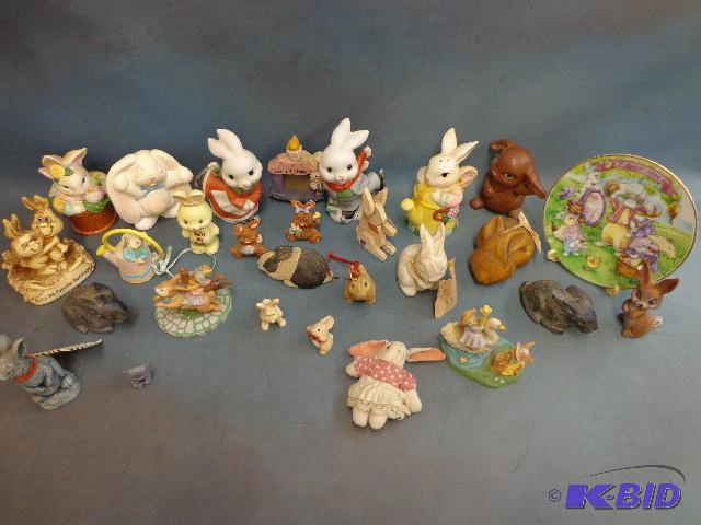 lot 162 image: Assorted Ceramic Bunnies...