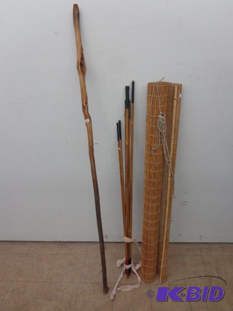 lot 183 image: Bamboo Fishing Rod, Bamboo Mini Blind and Dia...