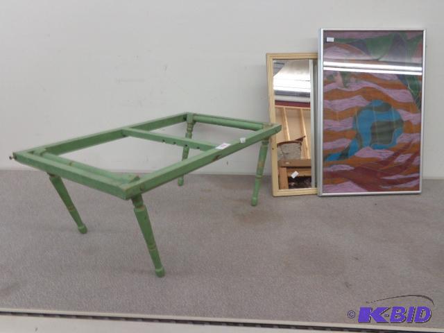 lot 194 image: Breakfast Tray, Mirror and Picture   Tray is ...