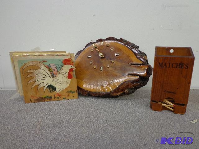 lot 24 image: Box of Household Items   Stick match holder  ...