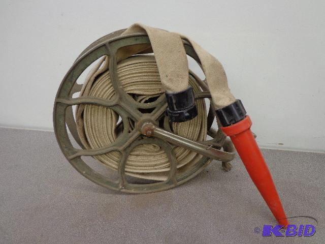 lot 78 image: National Fire Hose on Wheel   Good condition ...