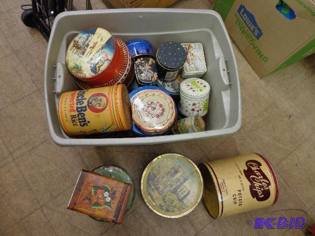 lot 85 image: Old Time Tins   Charles Chips  Cravens of Yor...