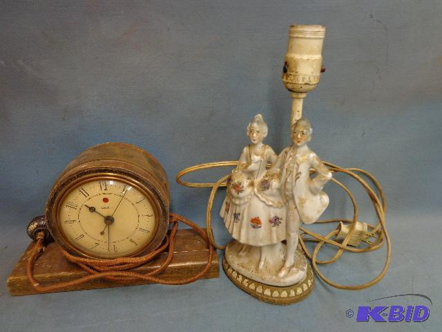 lot 97 image: Old Wooden Telechron Clock and Victorian Era ...