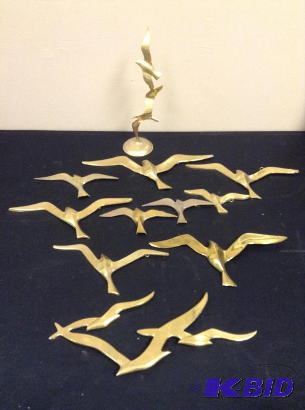 lot 108 image: Collection of Brass Seagulls