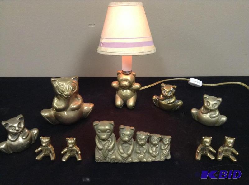 lot 117 image: Brass Teddy Bear Collection