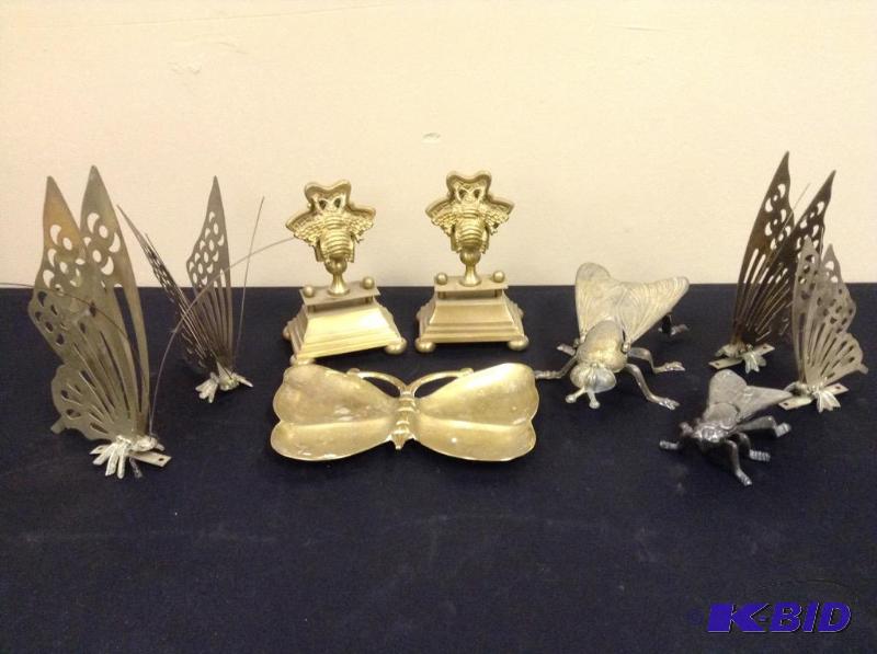 lot 124 image: Brass & Iron Collection of Outdoor Flying Critters