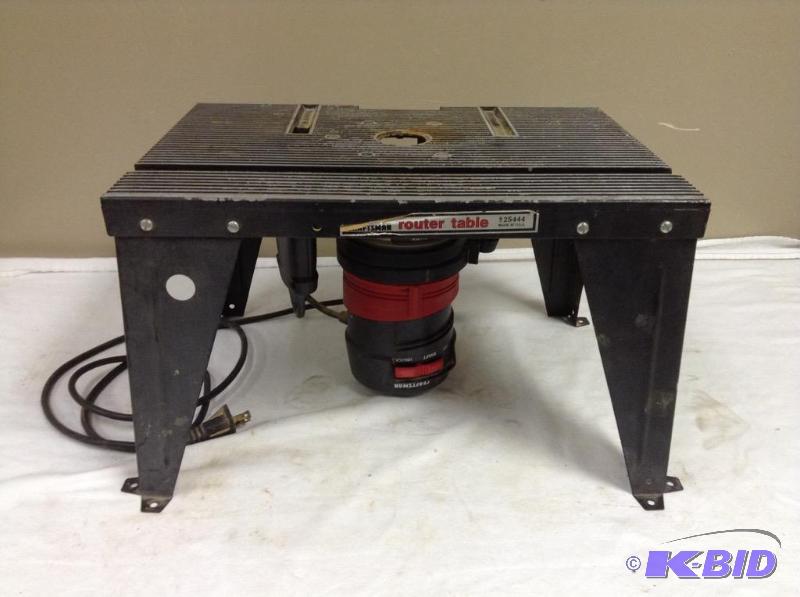 lot 169 image: Craftsman 1 12 HP Router & Table