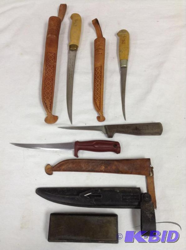 lot 178 image: Collection of Filet & Hunting Knives - Rapala & Chicago Cutlery