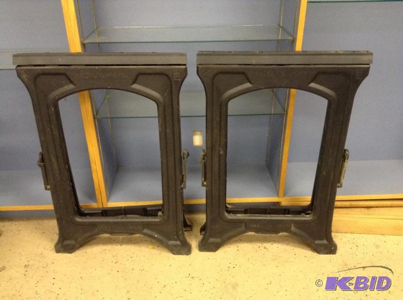 lot 188 image: Plastic Folding Saw Horses