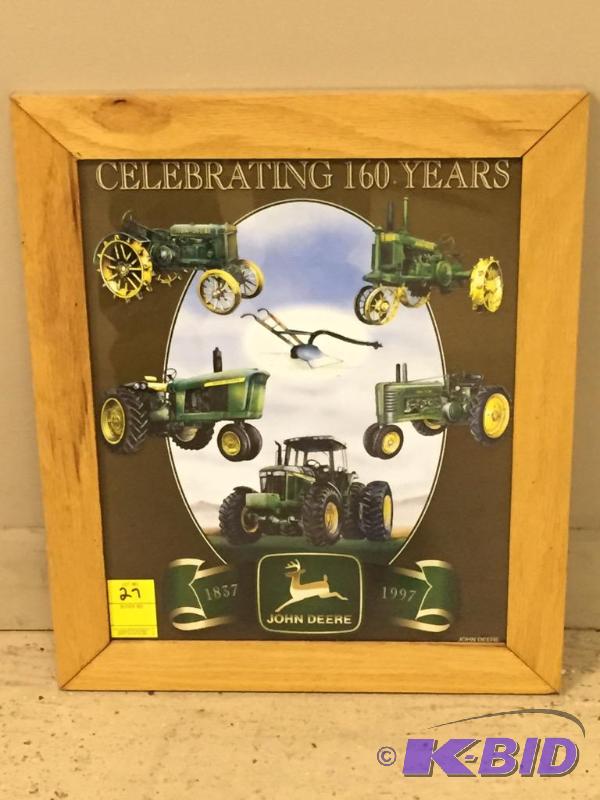 lot 27 image: Framed John Deere Sign