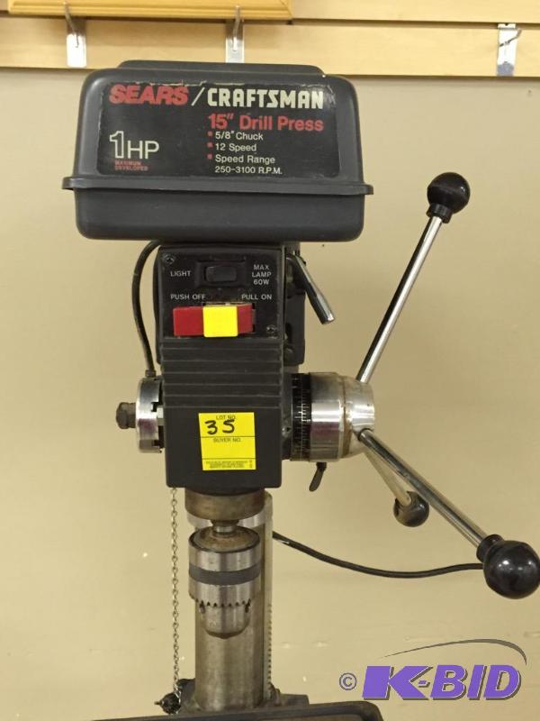 Craftsman 15 Inch Drill Press The Shakopee Estate Of Victor Hennen