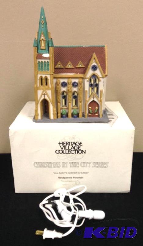 lot 50 image: Dept 56 Heritage Collection Xmas in City Series All Saints Corner Church