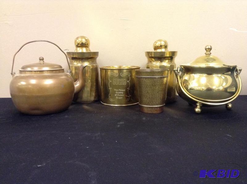 lot 56 image: Lot of Brass Containers