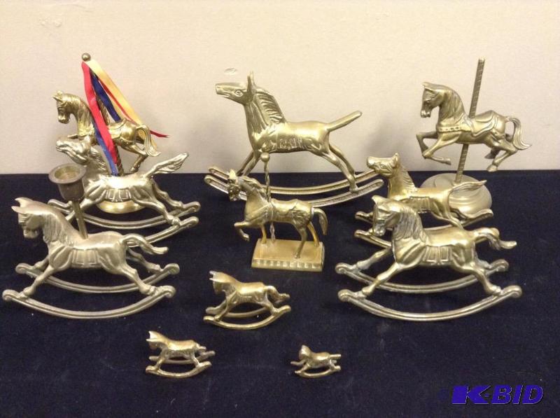 lot 68 image: Brass Carousel & Rocking Horse Collection