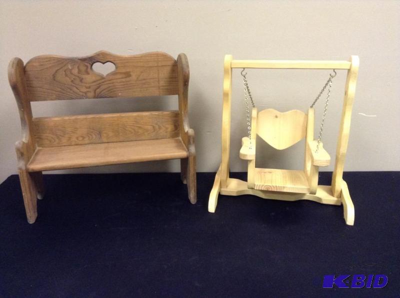 lot 90 image: Wooden Bench & Swing