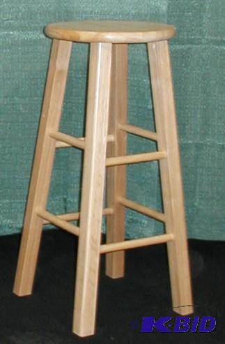 lot 104 image: Wood Bar Stool (no seat pad)