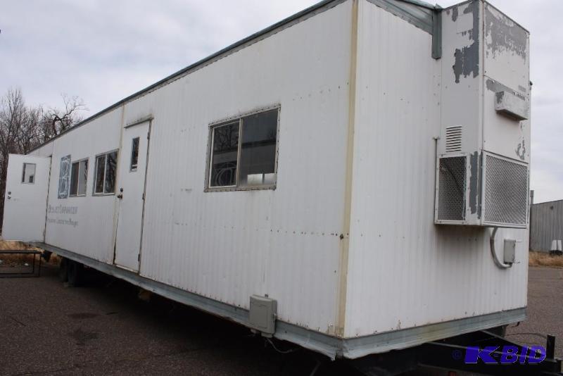 Job-Site Trailer 44 x 10 Featuring Air Conditioner Ball Hitch Heater Desk ThermostatWhite