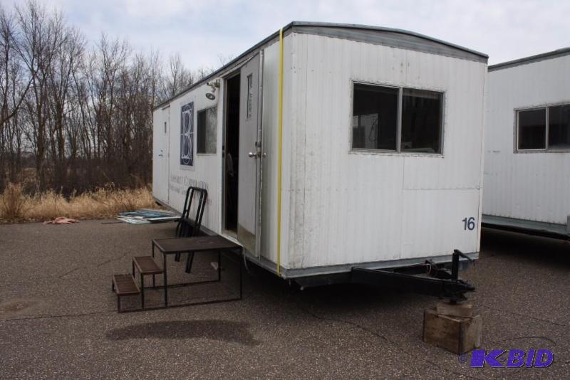 Job-Site Trailer 28 x 8 Featuring Air Conditioner Ball Hitch Heater Desk Thermostat White