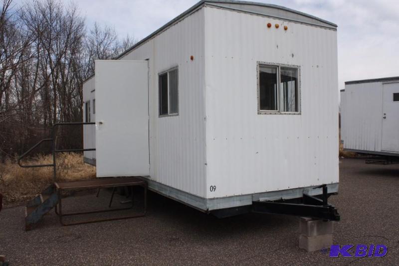 Job-Site Trailer 28 x 8 Featuring Air Conditioner Ball Hitch Heater Desk Thermostat White