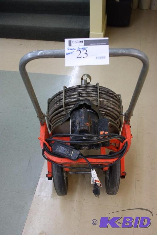 lot 23 image: General Easy Rooter Drain Auger, 100, HP 13, RPM 1725.
