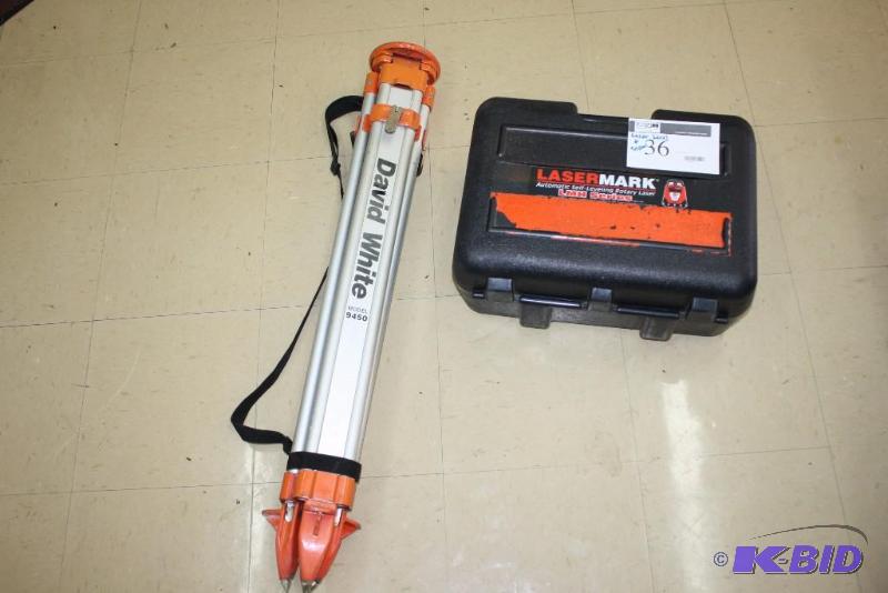 lot 36 image: Lot of (2) Including (1) Lasermark Self-Leveling Rotary Laser Level LMH Series and (1) Tripod.