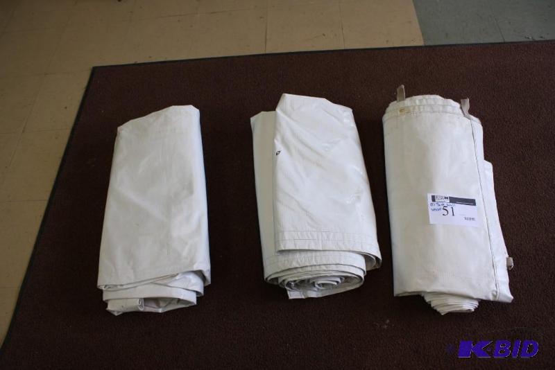 lot 51 image: Lot of (3) Tent Walls, 20x20.
