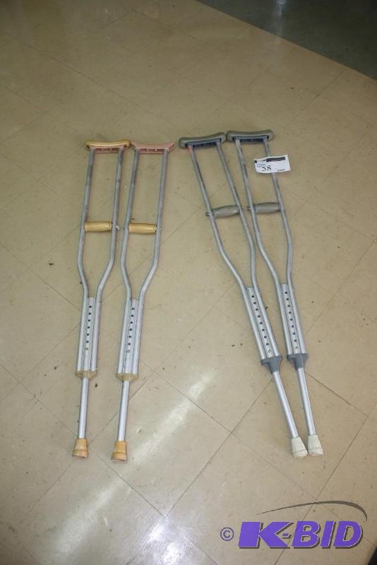 lot 58 image: Lot of (2) Sets of Crutches.