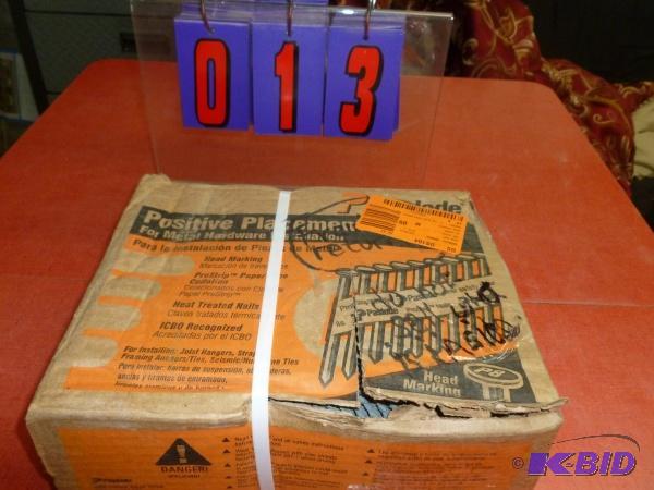 Box of Passlode galvanized framing nails. 12d...