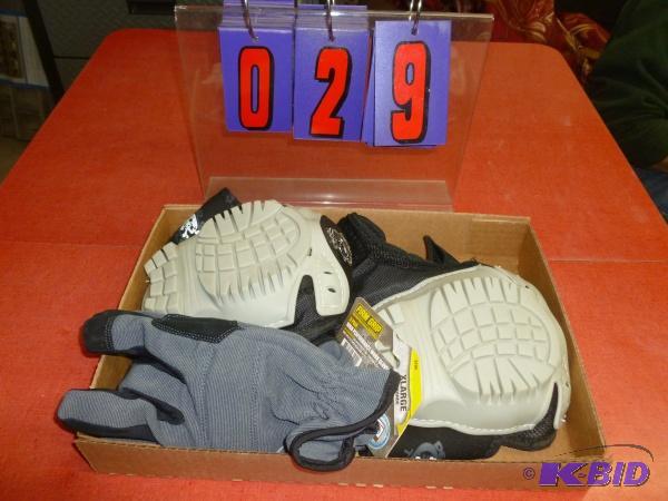 Flat of gloves and knee pads. As shown. Terms...
