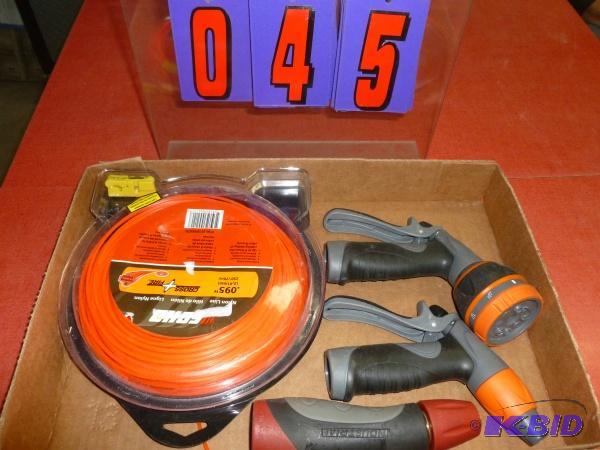 Flat of lawn care items. As shown. Terms. Ins...