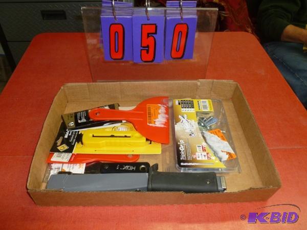 Flat of misc tools. As shown. Terms. Inspecti...