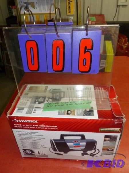 Husky 12120 volt air inflator. Tested and w...