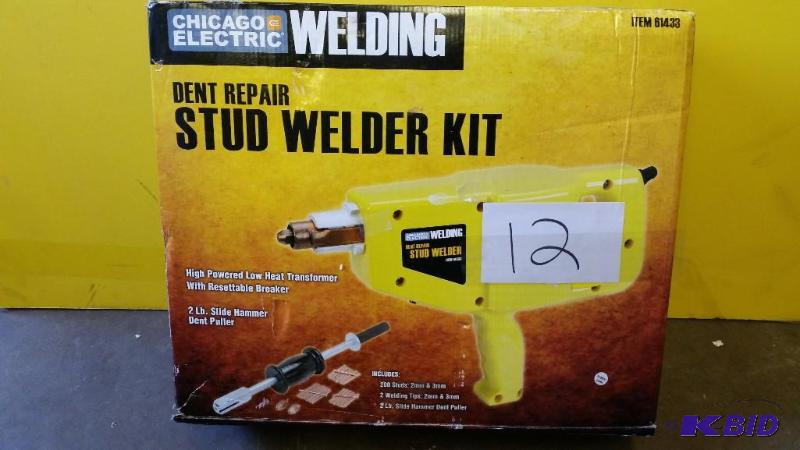 lot 11 image: Chicago Electric Welding Stud Welder Dent Repair Kit
