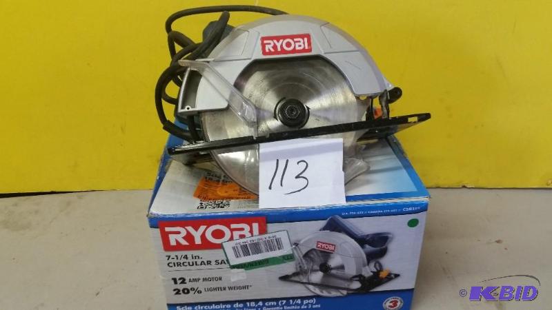 lot 112 image: Ryobi 7 14 Circular saw