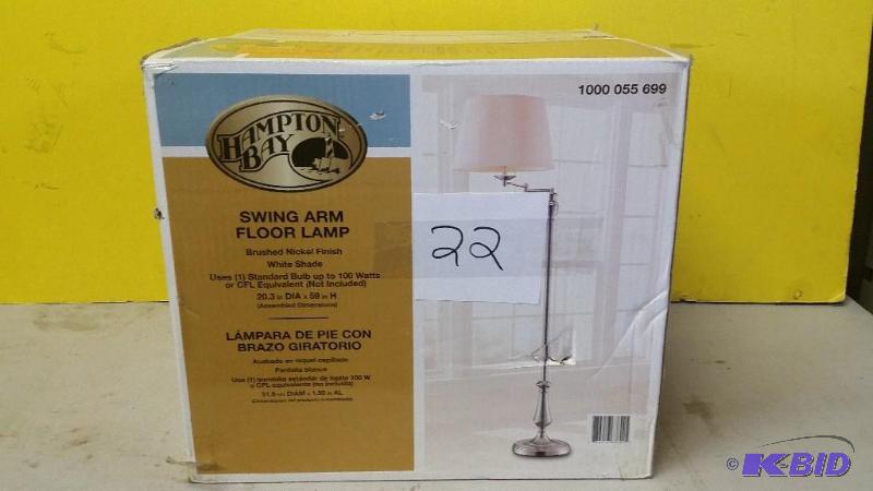 lot 122 image: Swing Arm Floor Lamp