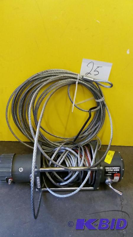 lot 25 image: Badland Winches 9000 lb. Off-Road Vehicle Electric Winch with Automatic Load-Holding Brake