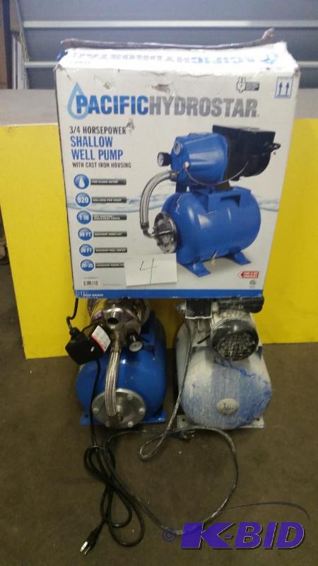 lot 3 image: lot of 2 34 HP Shallow Well Pump with Cast Iron Housing 920 GPH