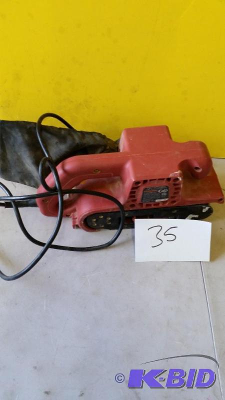 lot 35 image: Chicago Electric 6.5 Amp 3 in. x 21 in. Heavy Duty Belt Sander