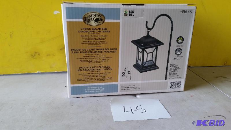 lot 45 image: Hampton Bay 2 Pack Solar Landscape LED Lights