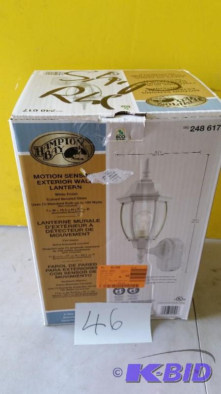 lot 46 image: Hampton Bay Motion Sensing Exterior Wall Lantern