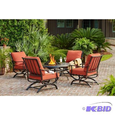 lot 48 image: Redwood Valley  5 Piece Fire Pit Chat Set