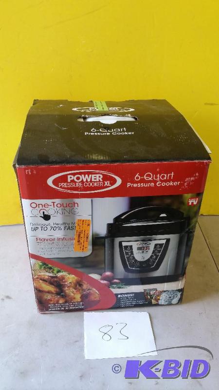 lot 83 image: 6 QT Power Preasure Cooker