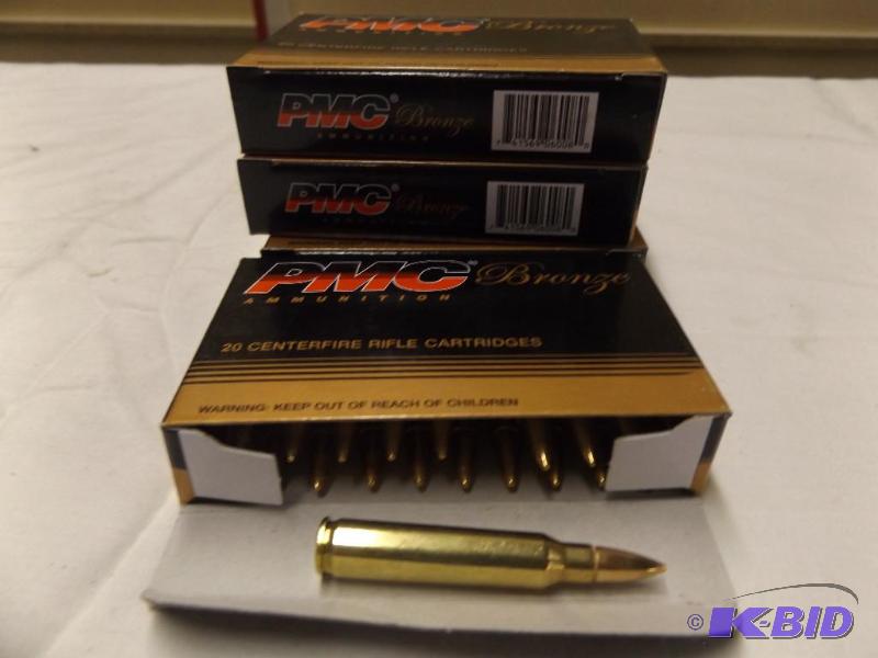 4 boxes PMC Bronze Ammunition, 20 Centerfire...