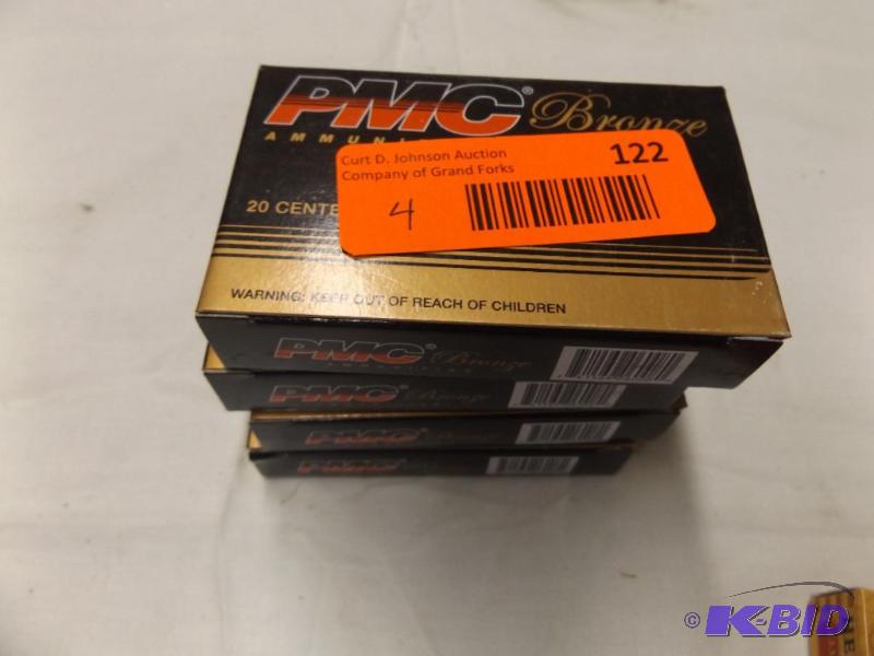 4 boxes PMC Bronze Ammunition, 20 Centerfire...